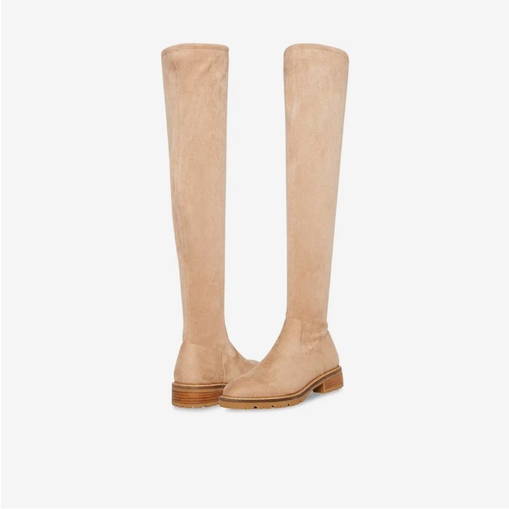Steve Madden Beige Over-the-Knee Suede Boots